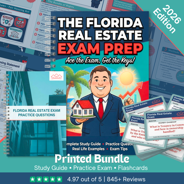 The Florida Real Estate Exam Prep Printed Bundle